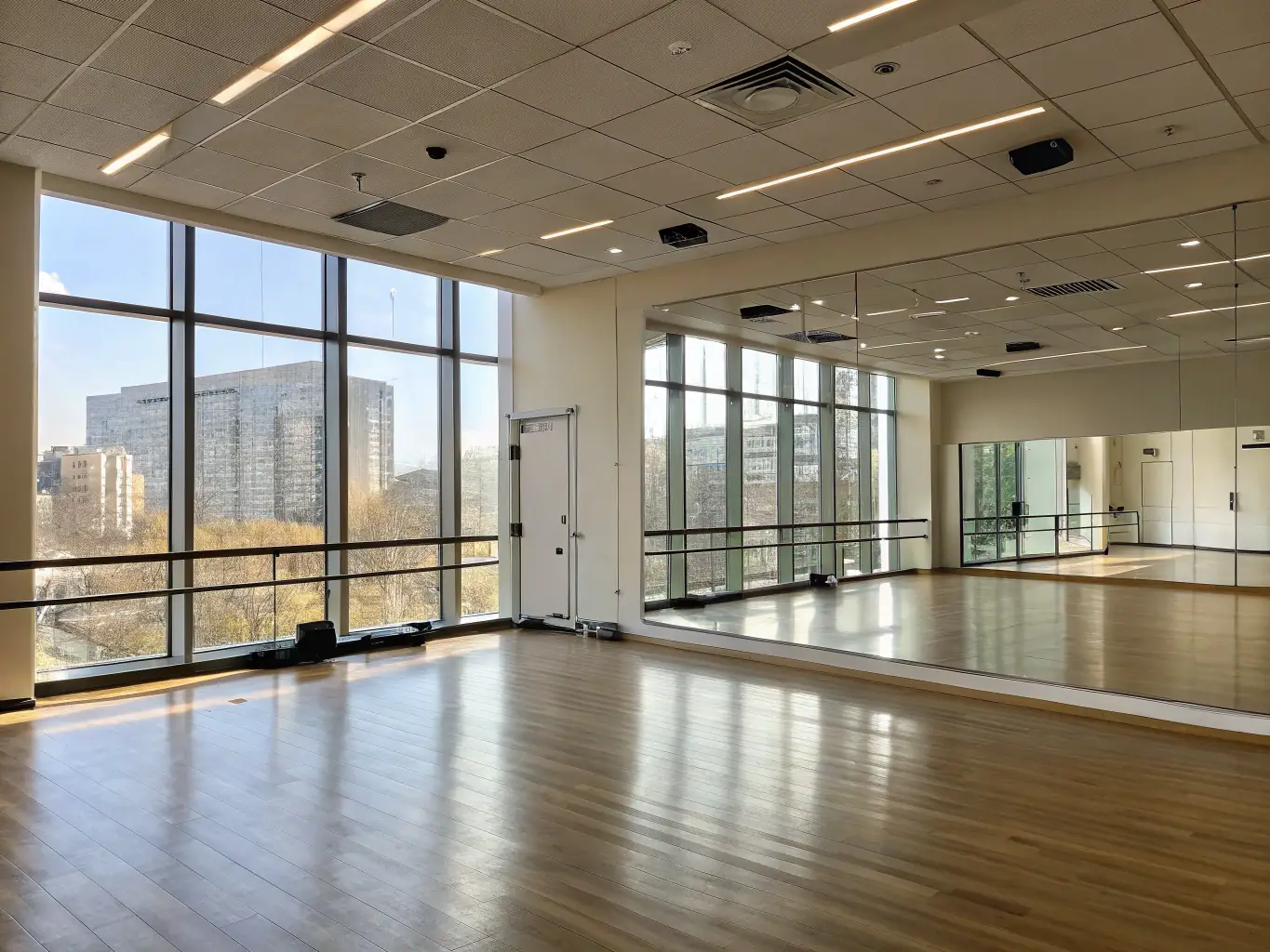 Dancers practicing routines with a coach providing feedback in a professional studio setting, highlighting the personalized coaching offered in Tendance 4 Temps' competition preparation program.