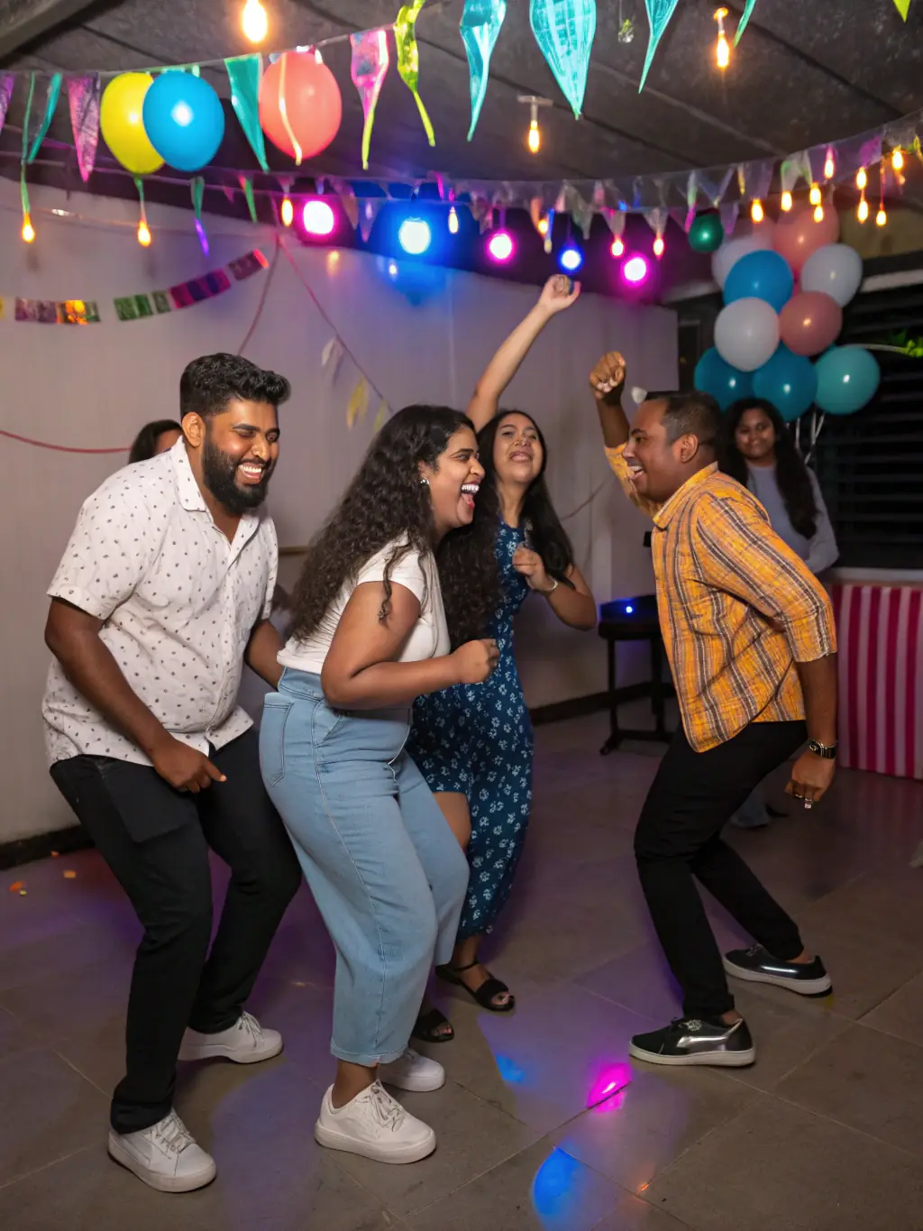 A diverse group of people participating in a social dance event, enjoying Modern Rock 4 Temps in a relaxed and inclusive setting.